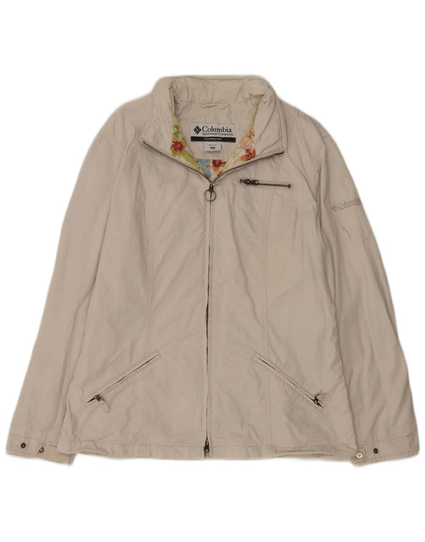 Columbia Chaqueta Bomber para Mujer UK 40 XL Algodón Blanco