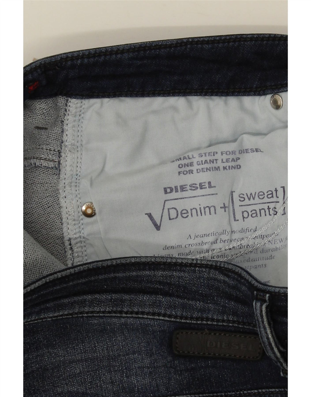 DIESEL Womens Crop Slim Jeans W27 L24 Blue Cotton