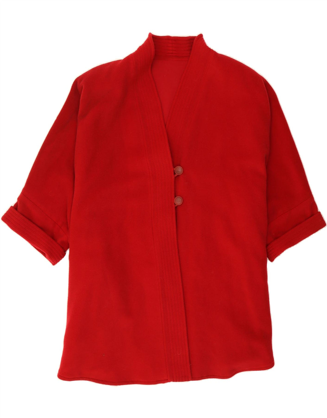 VINTAGE Womens Poncho Coat IT 44 Medium Red Wool Vintage Vintage and Second-Hand Vintage from Messina Hembry 