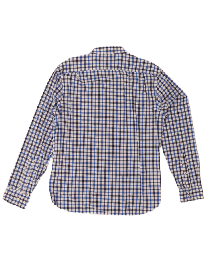 BONOBOS Camicia da uomo vestibilità standard in cotone a quadretti blu medio