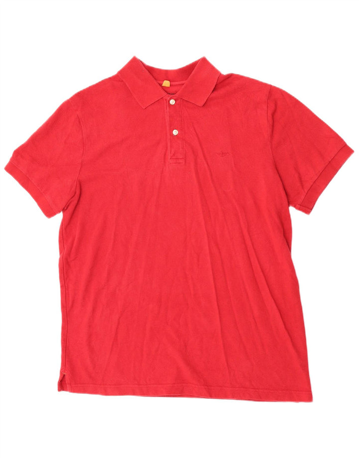 Męska koszulka polo Dockers, bawełniana, w kolorze średnio czerwonym