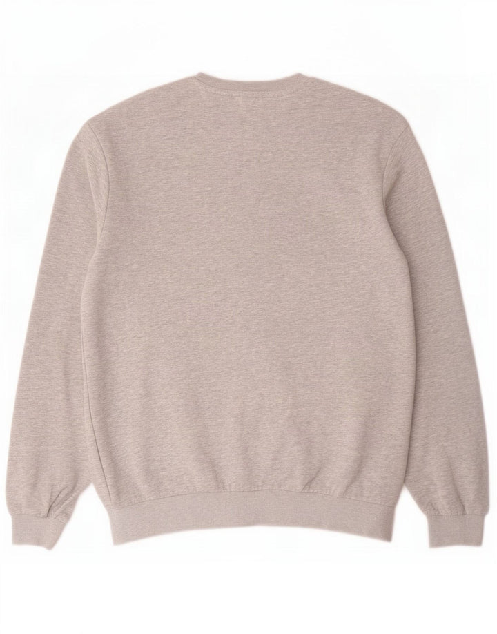 Fila moletom masculino jumper pequeno algodão manchado cinza