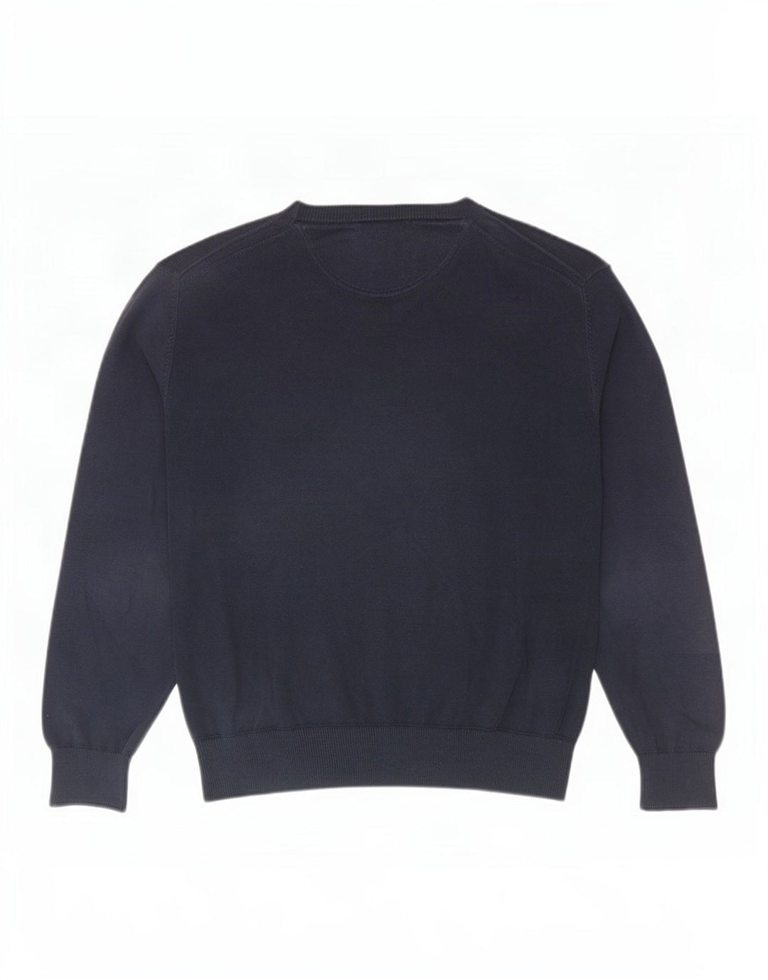 Timberland Mens V-Neck Jumper Sweater Medium Navy Blue Cotton