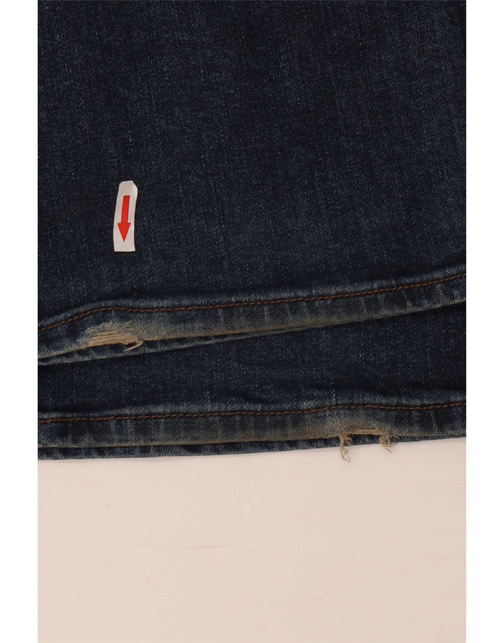 Wrangler Mens Straight Jeans W36 L30 Azul Algodão