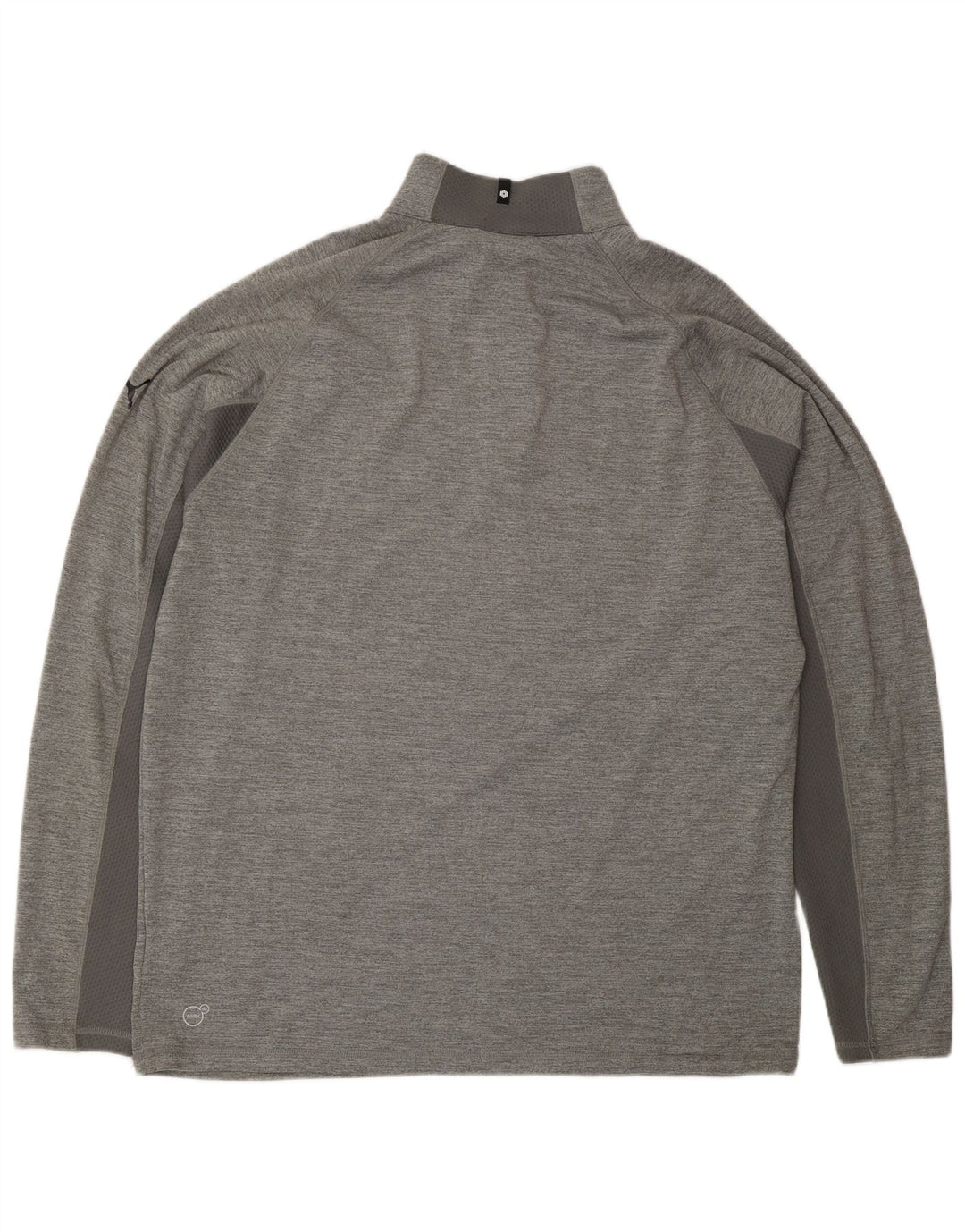 PUMA Mens Zip Neck Pullover Tracksuit Top XL Grey Polyester