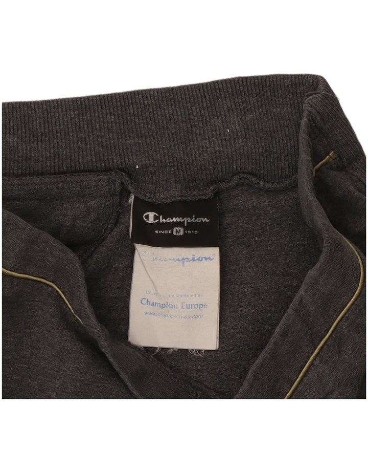 Champion Womens Crop Leggings UK 12 Medium Grey Flecked Cotton