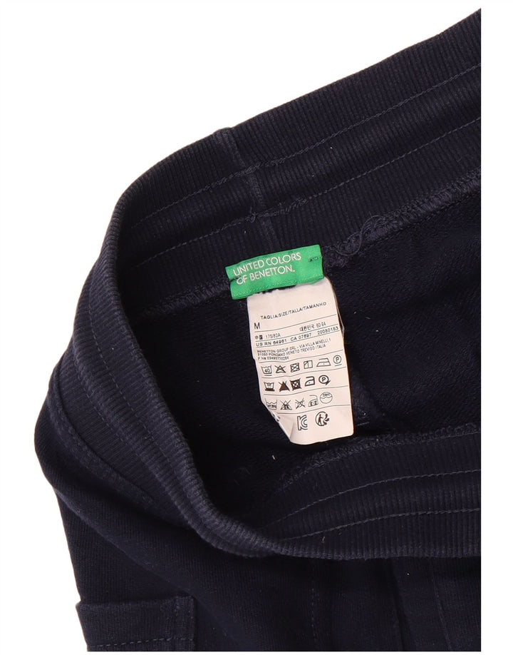Benetton Mens Sport Shorts Medium  Navy Blue Cotton
