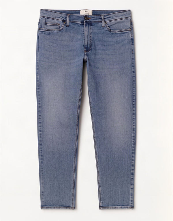 Marks & Spencer Mens Straight Jeans W36 L29 Blue Cotton