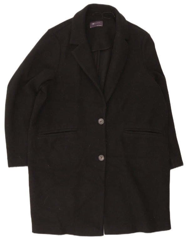 Marks & Spencer Dame Overfrakke UK 20 2XL Sort Polyester
