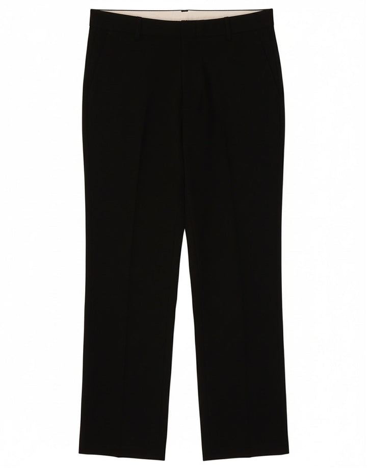 CHAPS Womens Straight Chino Trousers US 16 2XL W32 L28 Black Polyester