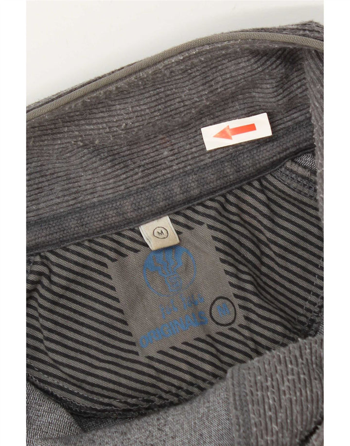 Fat Face Mens Zip Neck Sweatshirt Jumper Medium Grey Colourblock Cotton