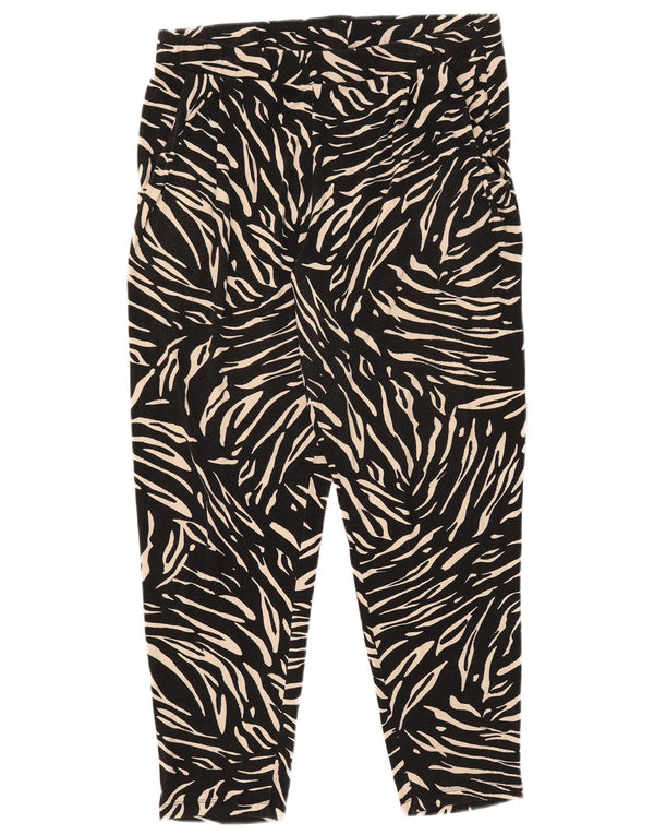 Marks & Spencer Womens Cropped Trousers UK 14 Large W34 L27 Black
