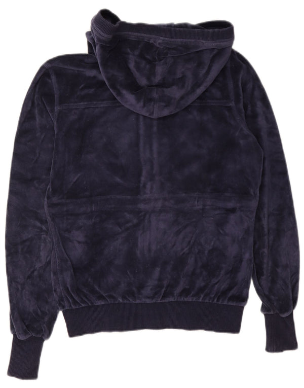 Maglione con cappuccio e zip in velluto da donna Champion UK 10 Small Blu Navy