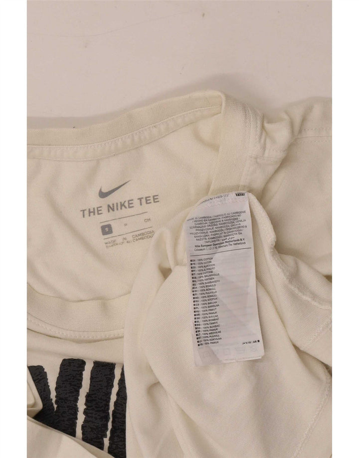 T-shirt grafica da uomo Nike Top Small in cotone bianco
