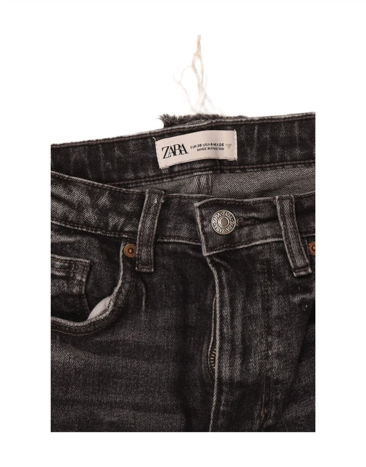 Zara Womens Cropped Jeans EU 36 XS W28 L25 Grey