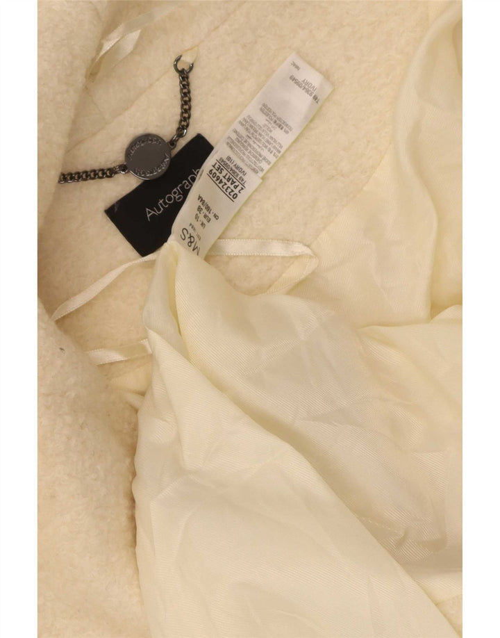 Marks & Spencer Damen Übergroßer Mantel UK 10 Small Beige Wolle