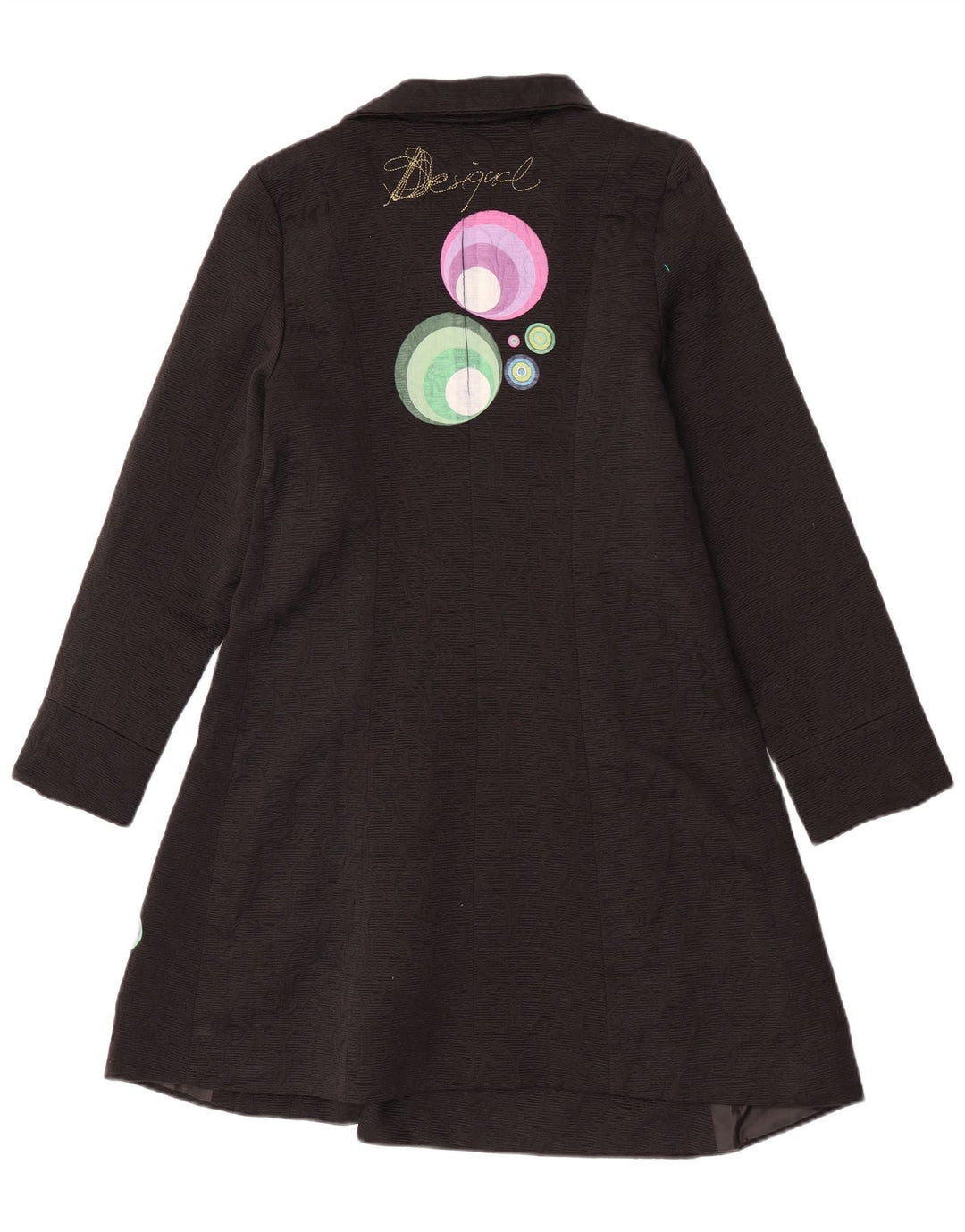 Desigual Cappotto grafico da donna EU 44 XL Poliestere geometrico nero