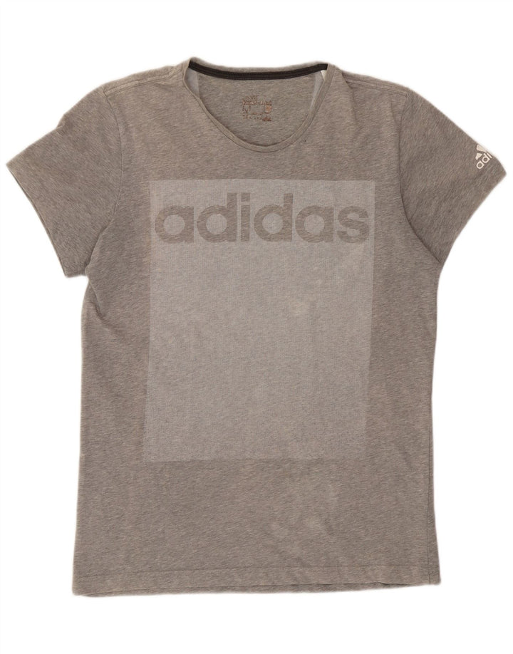 Adidas Mens Graphic T-Shirt Top Medium Grey Colourblock