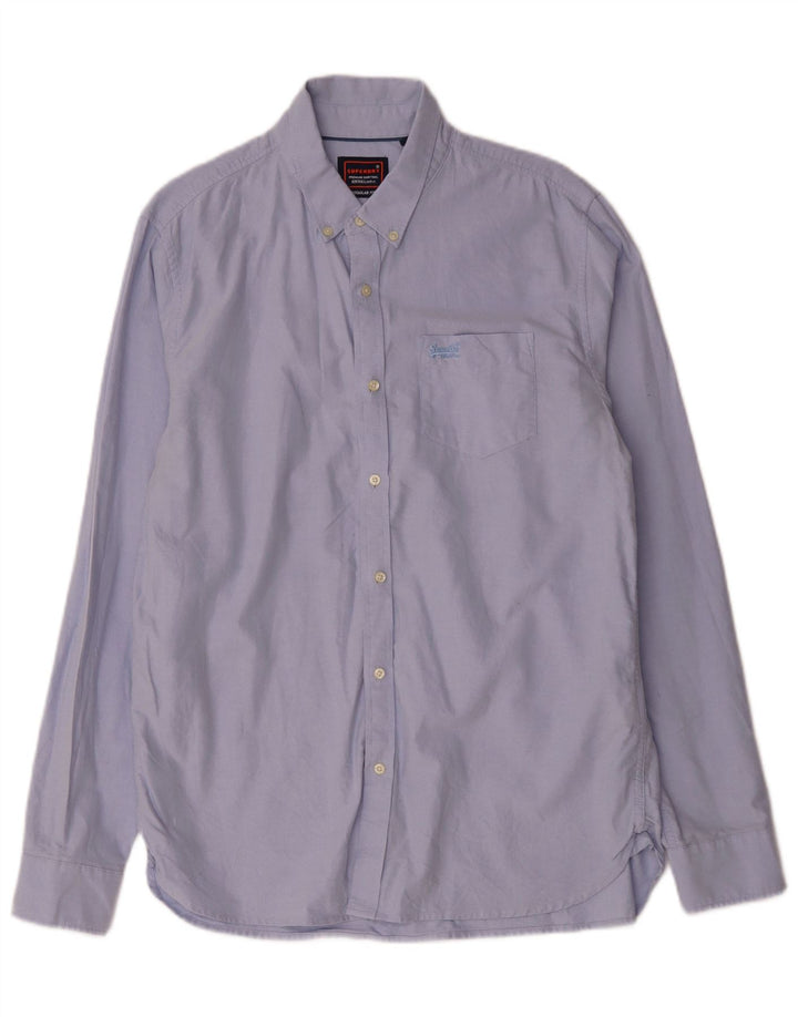 Camicia da uomo Superdry XL in cotone blu