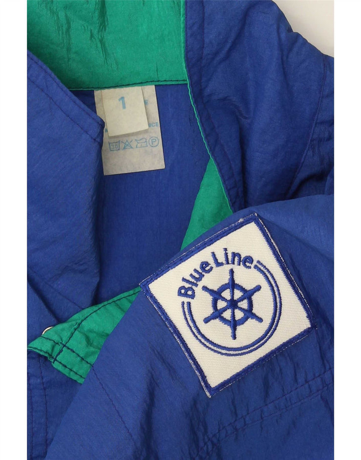 Vintage férfi pulóver tréningruha felső kabát XL kék Colourblock poliamid