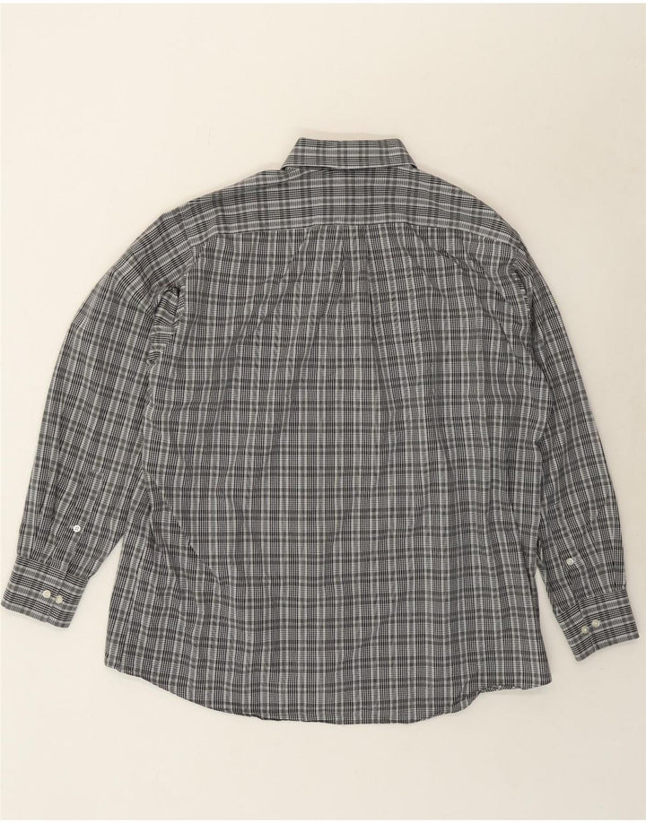 MICHAEL KORS Mens Long Regular Fit Shirt Size 17 1/2 XL Grey Check Classic Vintage Michael Kors and Second-Hand Michael Kors from Messina Hembry 