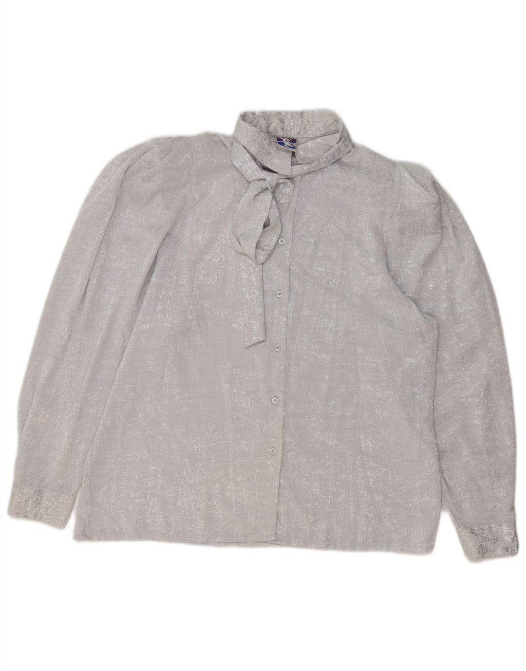 YESSICA Womens Front Tie Shirt Bluse EU 42 Large Grå Polyester
