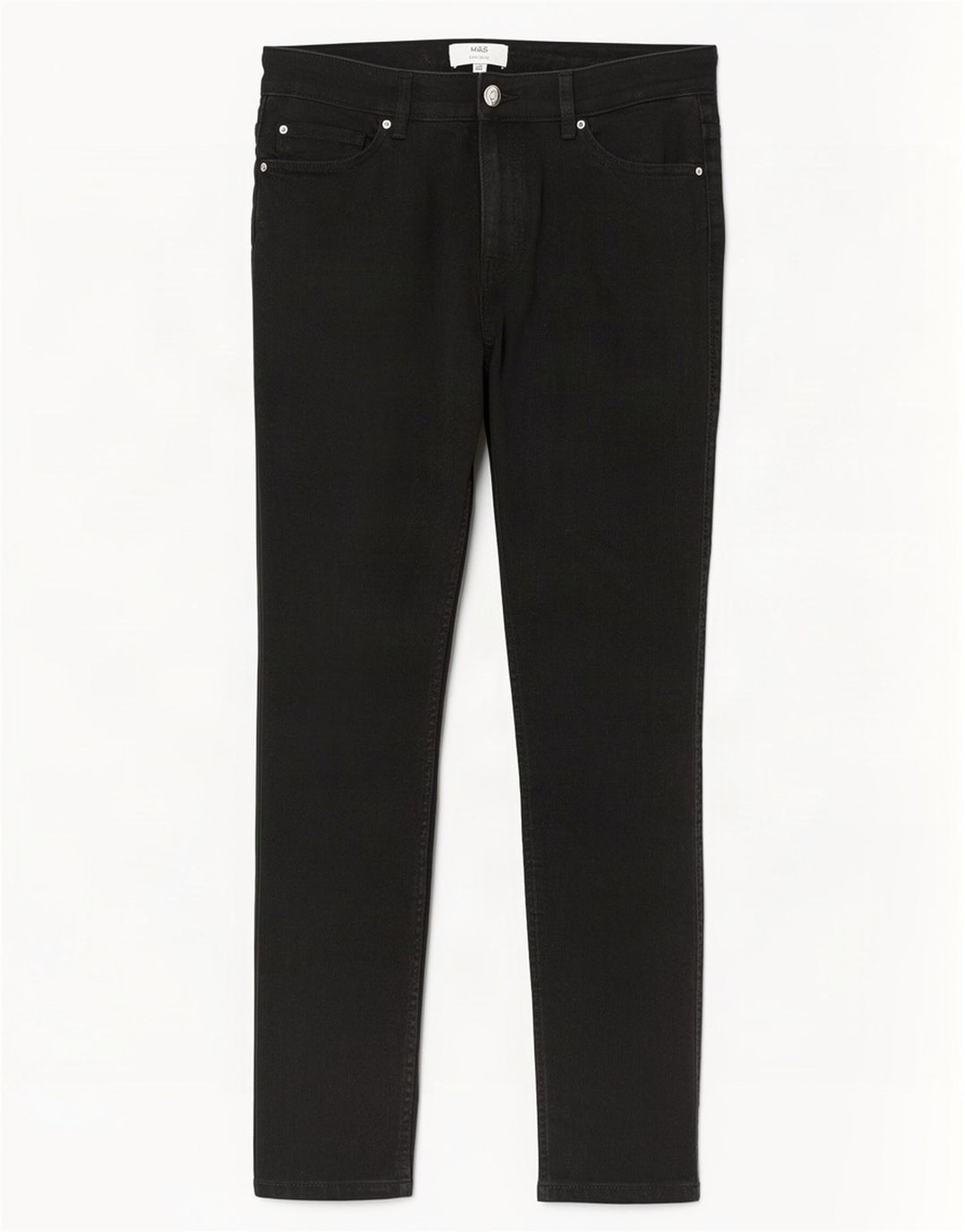 Marks & Spencer Womens Short Slim Jeans UK 14 Medium W30 L27 Black Cotton