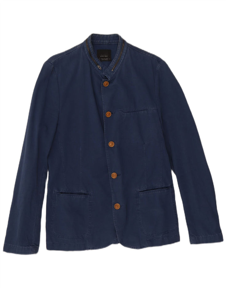 Zara Veste blazer à 5 boutons pour homme UK 38 Bleu marine moyen