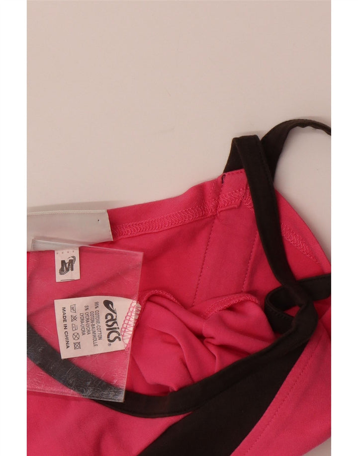 ASICS Womens Crop Cami Top UK 12 Medium Pink Cotton Vintage Asics and Second-Hand Asics from Messina Hembry 