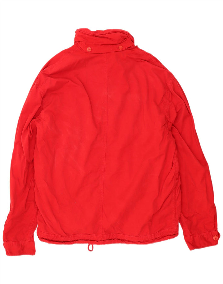 Vintage Mens Hooded Utility Jacket UK 42 XL Red