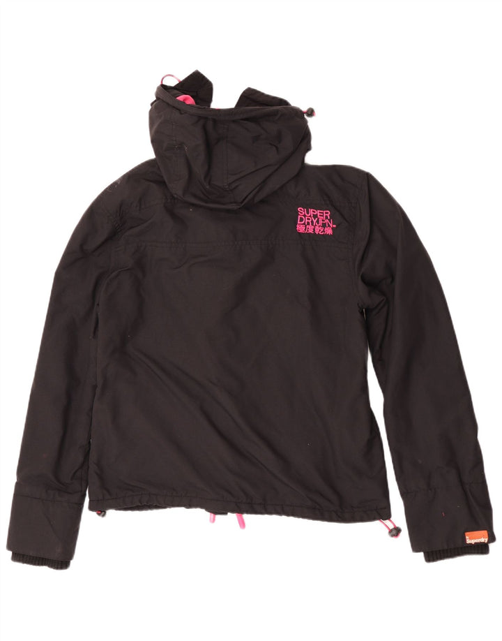 Superdry Damen Graphic Windjacke UK 16 Large Schwarz