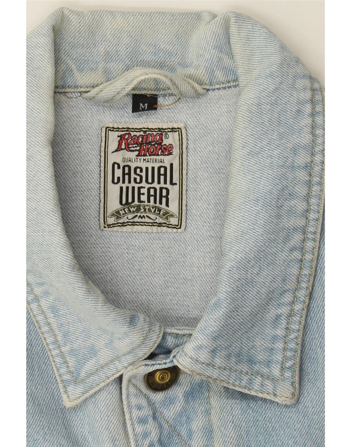 VINTAGE Mens Denim Gilet UK 38 Medium Blue Cotton Vintage Vintage and Second-Hand Vintage from Messina Hembry 