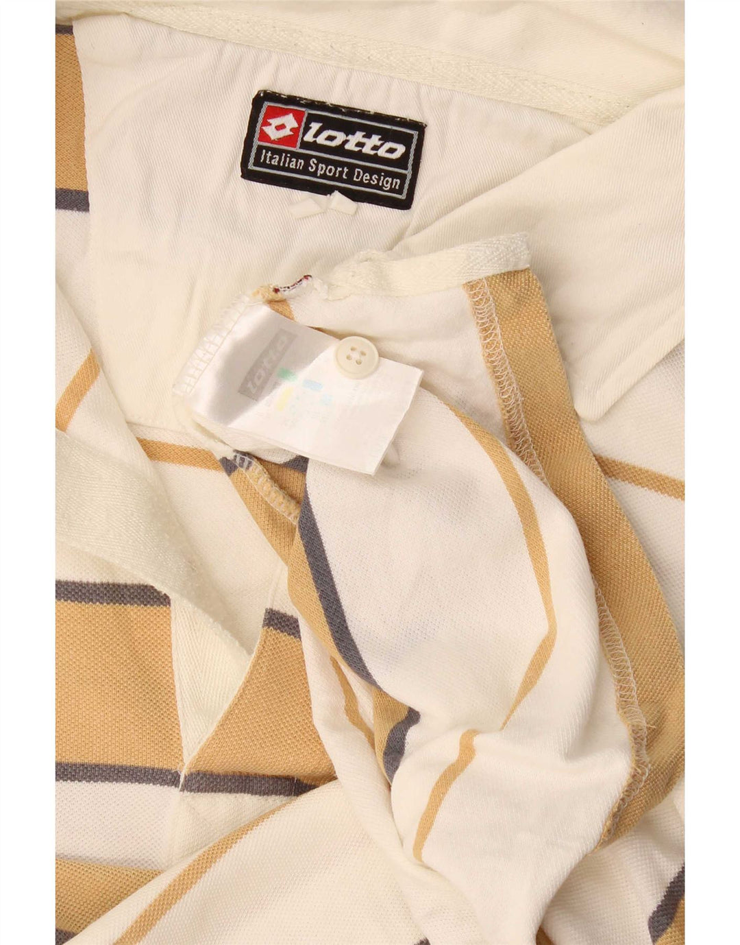 Lotto Polo Homme Large Rayé Blanc