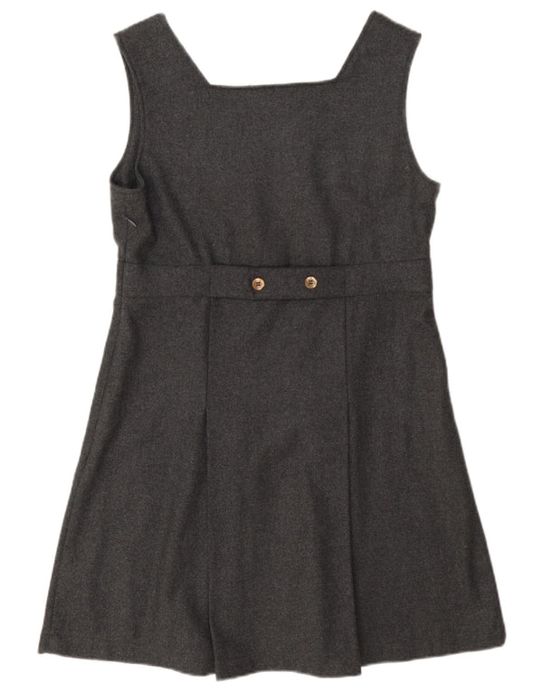 Vintage Damen Ärmelloses A-Linien-Kleid UK 10 Small Grau