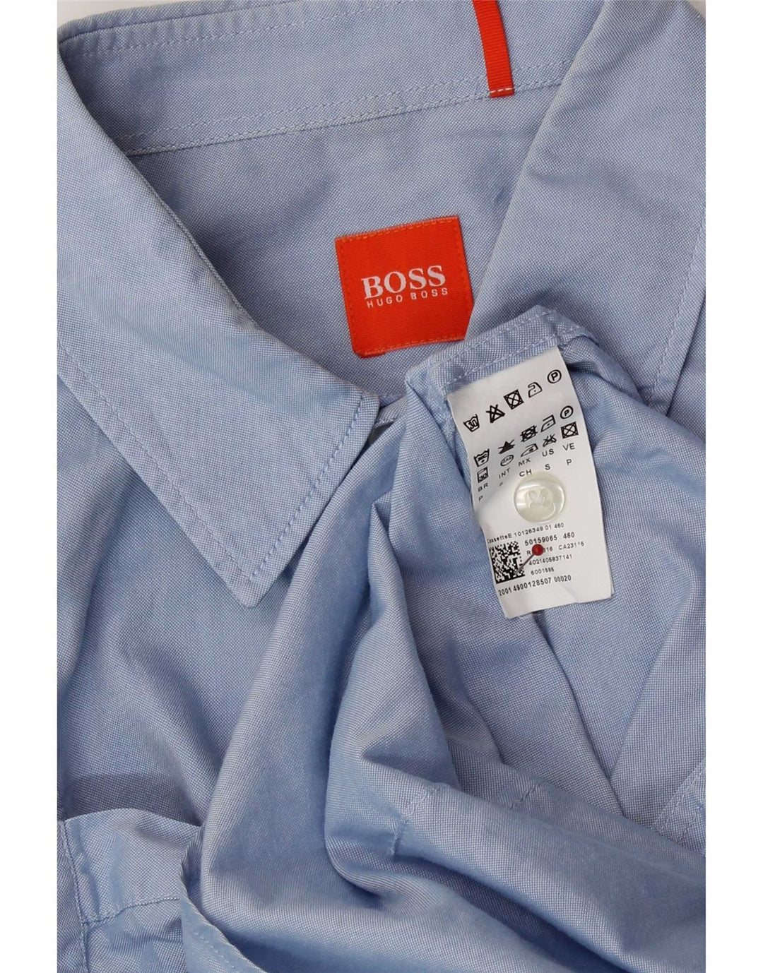 Hugo Boss Mens Shirt Small Blue Cotton