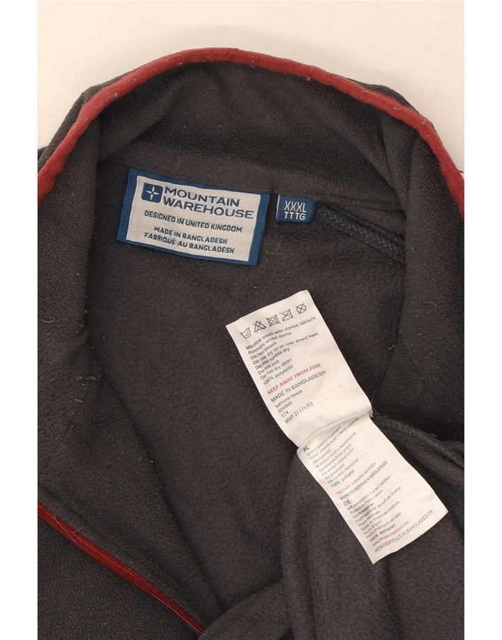 Mountain Warehouse Herren-Fleecepullover mit Reißverschluss am Kragen, 3XL, Grau, Polyester
