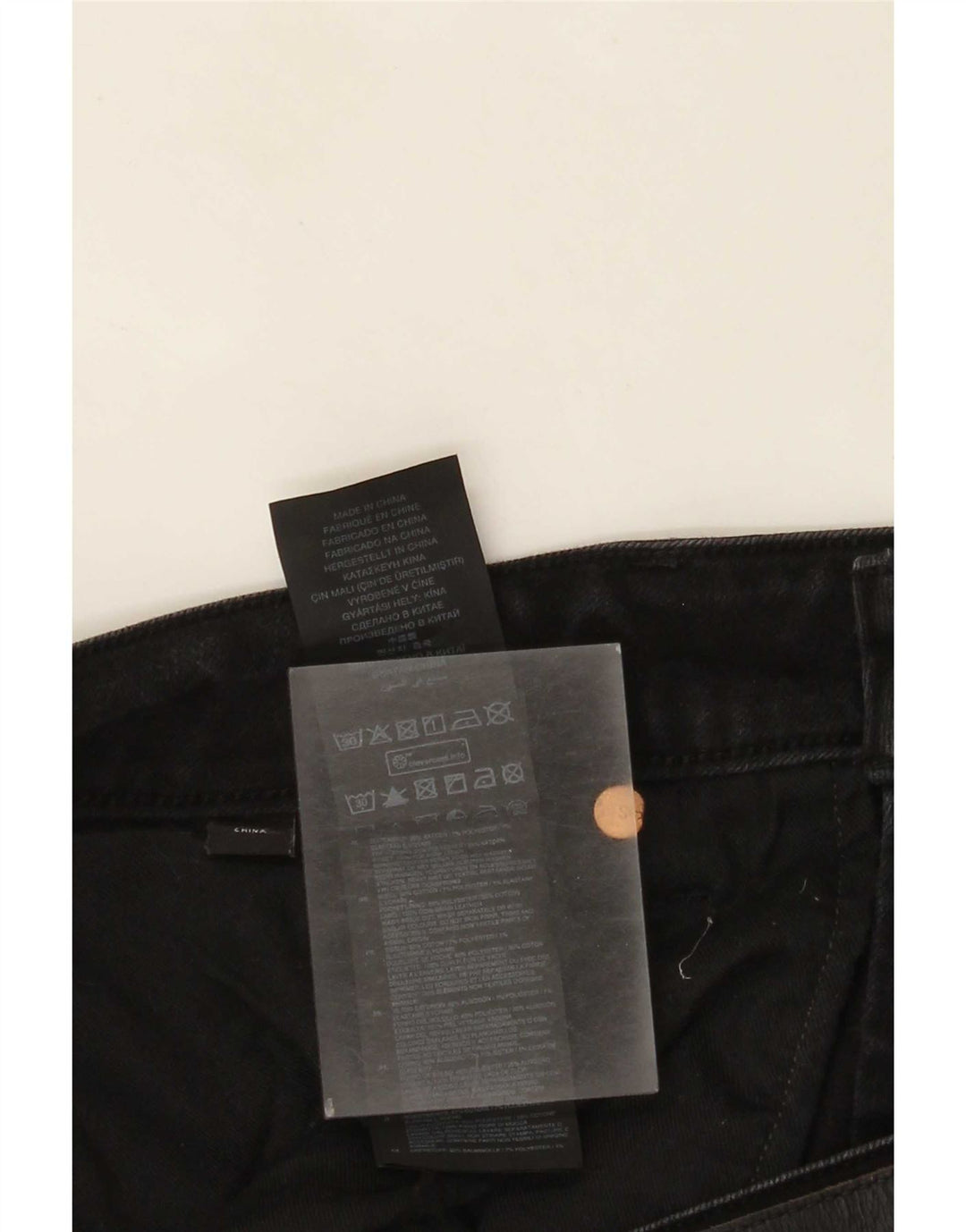 G-Star Mens 3301 Slim Jeans W38 L34 Black Cotton