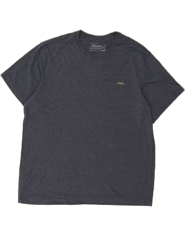 EDDIE BAUER Mens T-Shirt Top Large Navy Blue Cotton Vintage Eddie Bauer and Second-Hand Eddie Bauer from Messina Hembry 