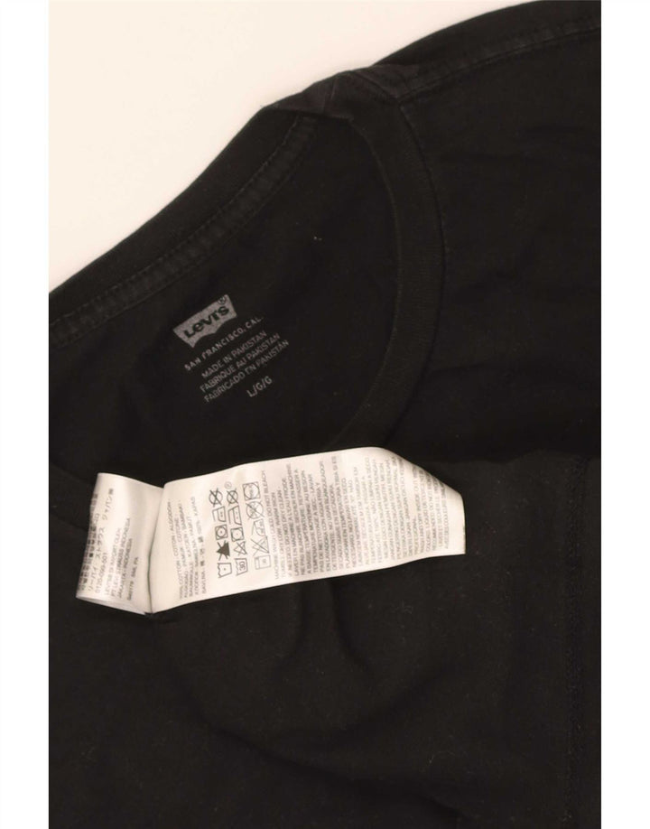 Męski T-shirt Levi's Top, duży, czarny, bawełniany