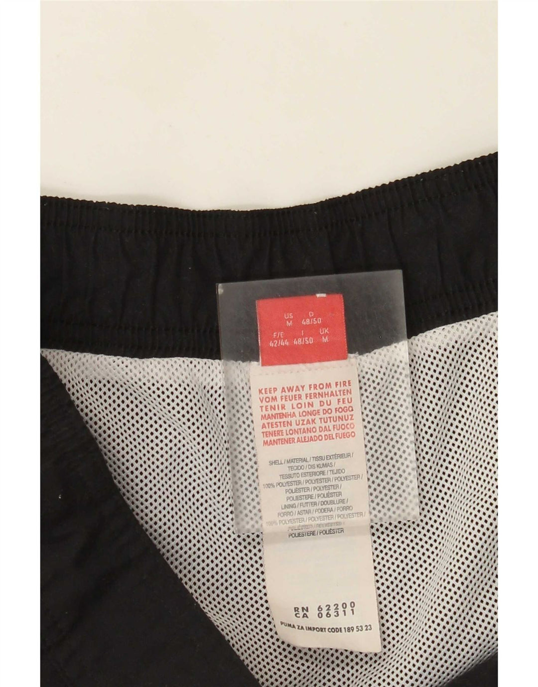 Pantaloncini da bagno grafici da uomo Puma Medium Black Colourblock in poliestere