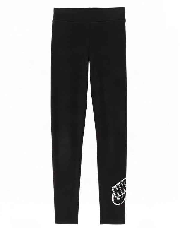 Nike Mädchen-Leggings mit Grafik, 12–13 Jahre, Größe L, aus schwarzer Baumwolle