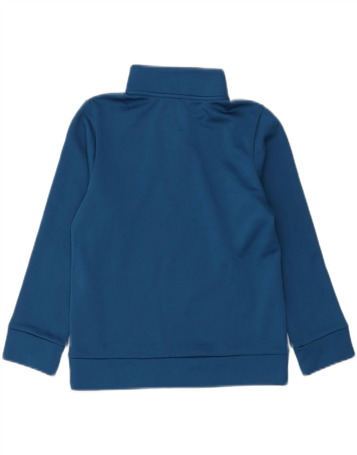 Under Armour Boys Zip Neck Sweatshirt Jumper 6-7 Years XS Blue Polyester