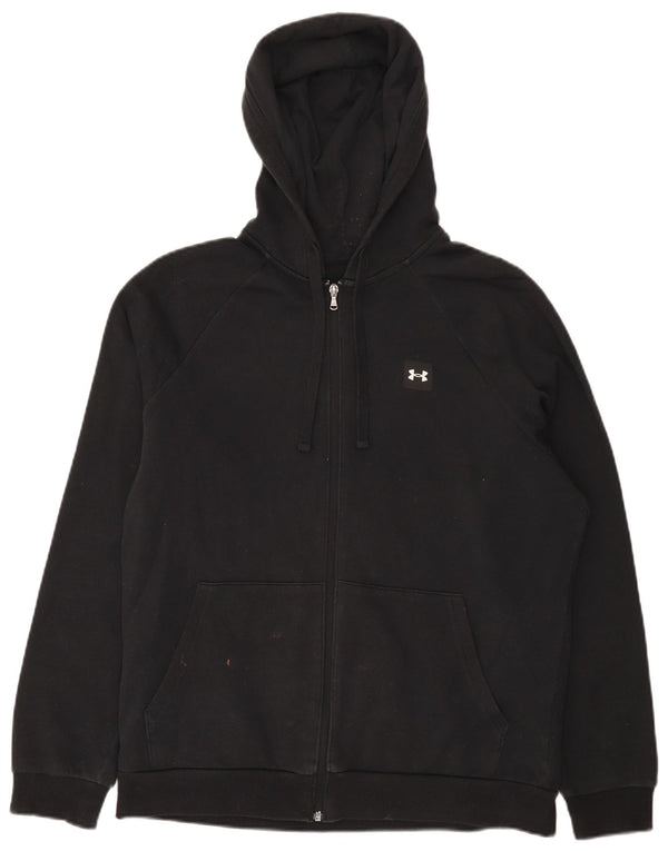 Under Armour Mens Cold Gear Zip Hoodie Sweater Medium Black Cotton