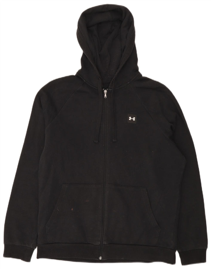 Under Armour Mens Cold Gear Zip Hoodie Sweater Medium Black Cotton