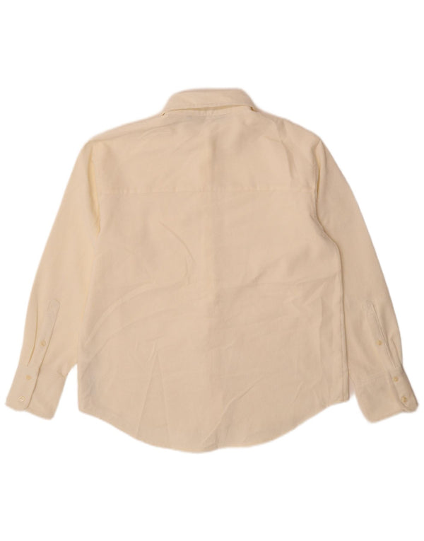 Zara Γυναικείο πουκάμισο Oversized UK 10 Small Off White Polyester