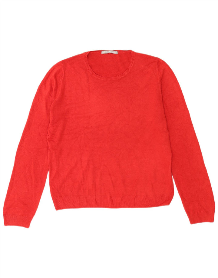Marks & Spencer Womens Crew Neck Jumper Sweater UK 14 Large Red