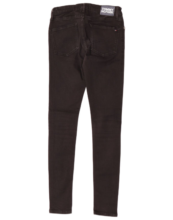 Tommy Hilfiger Ragazzi Slim Jeans 13-14 anni W28 L30 Cotone Nero