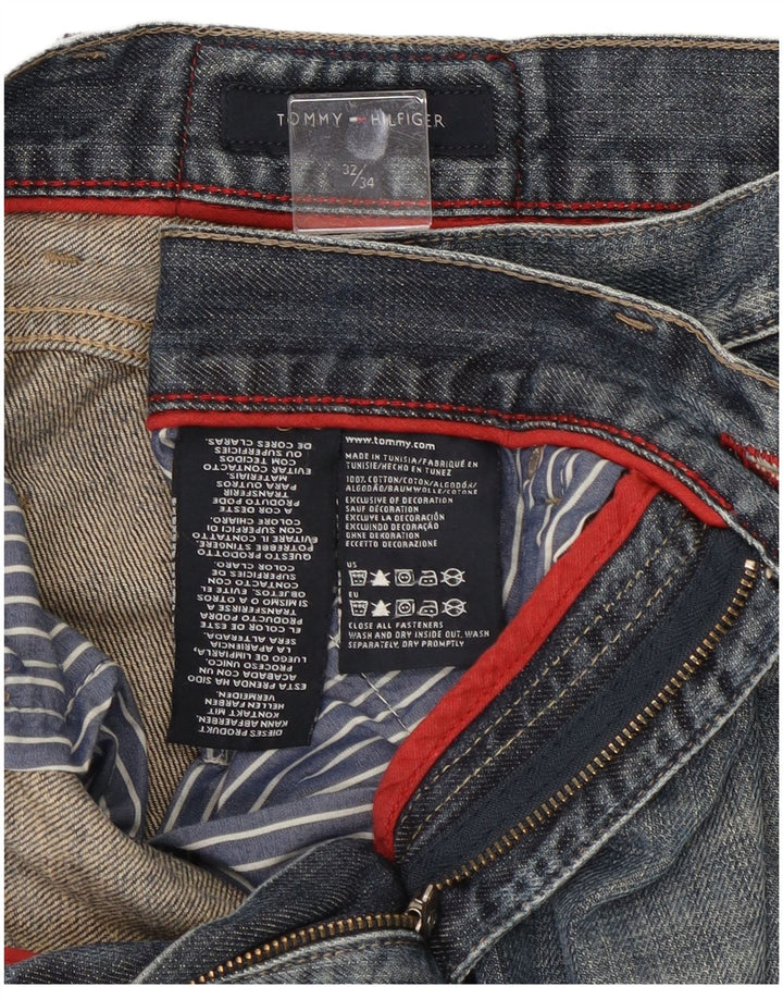 Tommy Hilfiger Mens Bootcut Jeans W32 L34 Blue Cotton