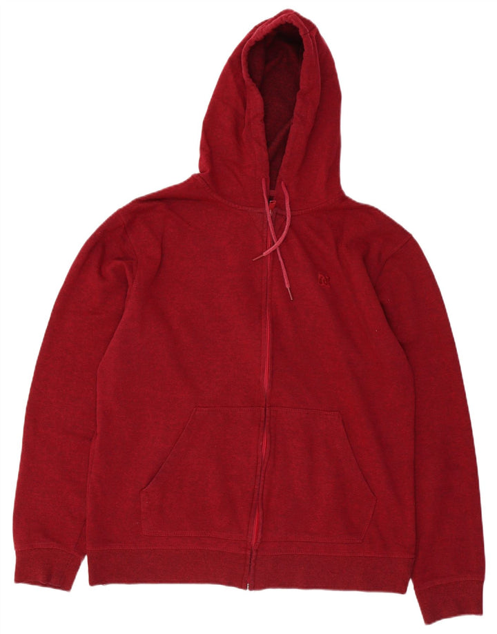 DC Mens Zip Hoodie Sweater XL Red Flecked