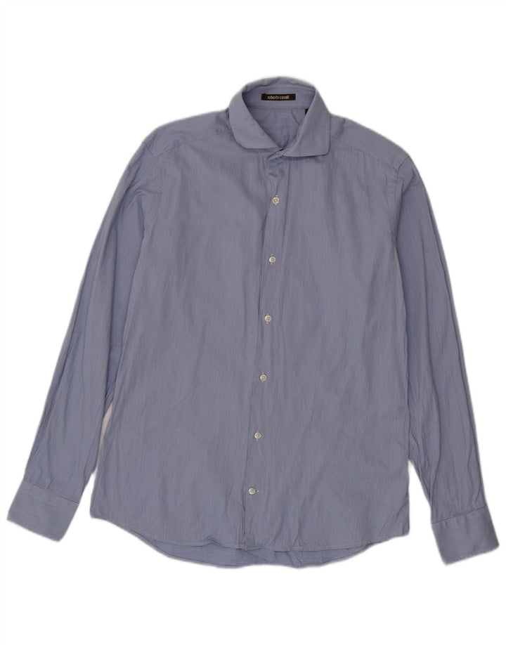 Roberto Cavalli Herreskjorte str. 39 Medium Blue Pinstripe